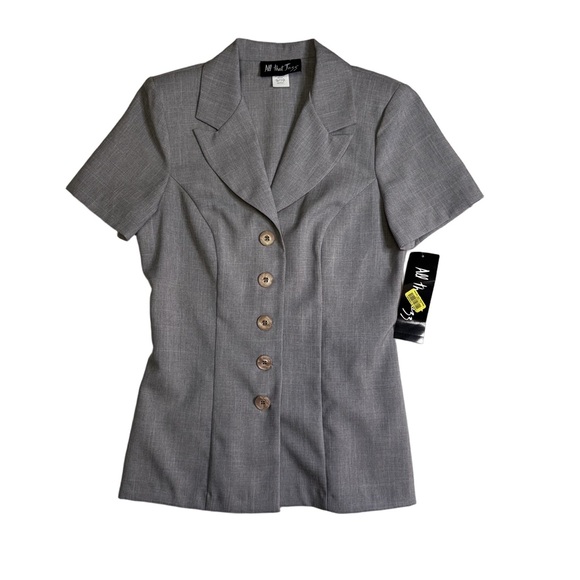 All That Jazz Gray 2 Piece Dress Set Size 9/10 Floral Embroidery on Dress NWT - Picture 6 of 17